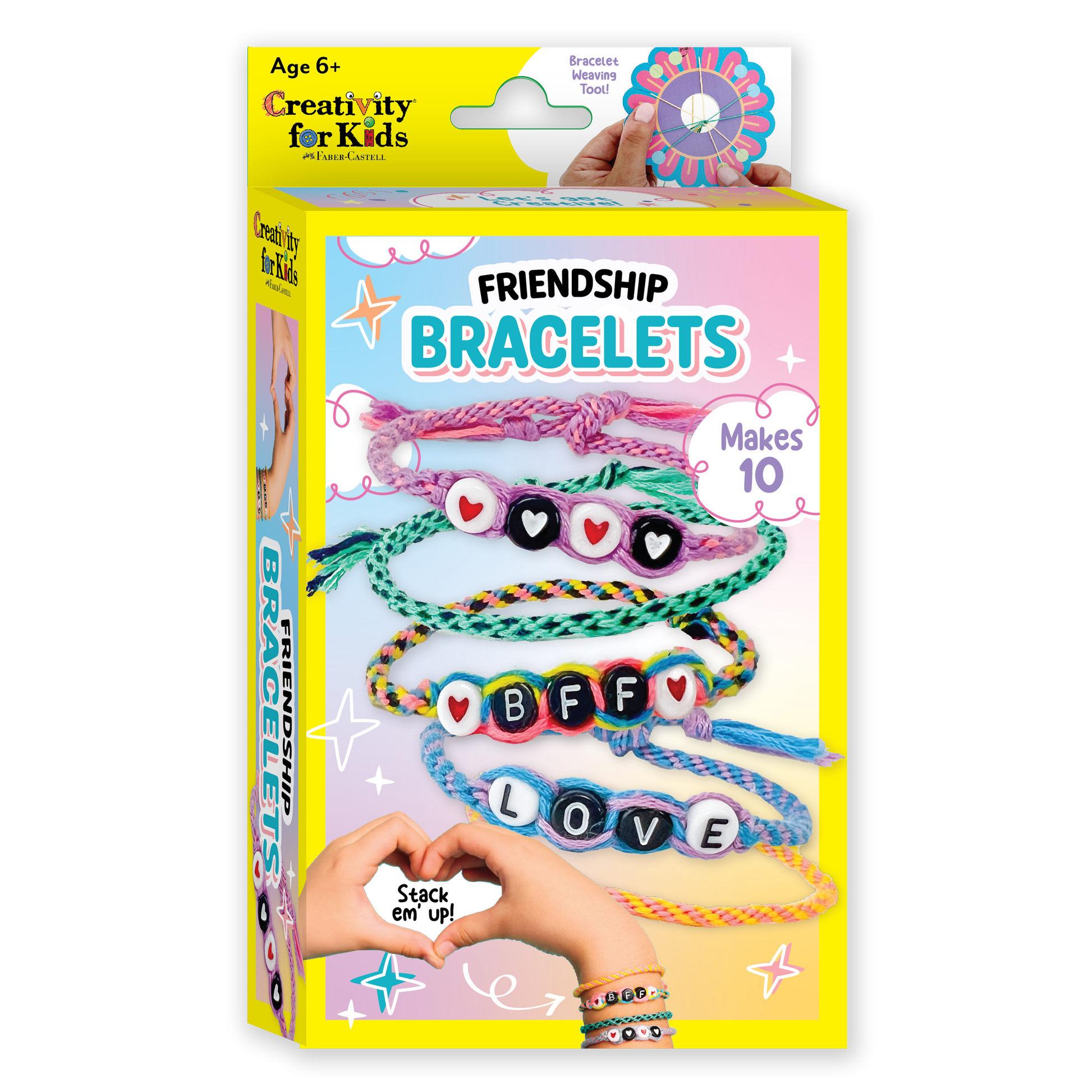 Creativity for Kids Friendship Bracelet Making Kit to create 10 colourful bracelets