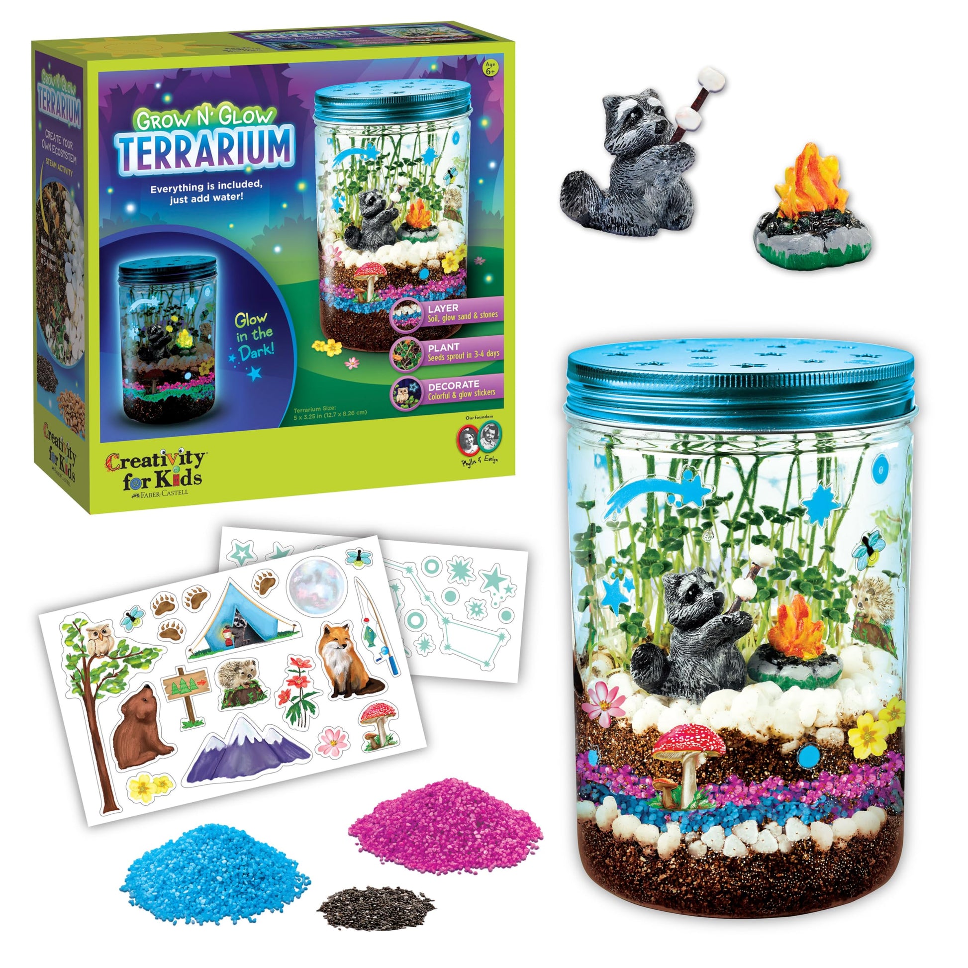 Creativity for Kids Grow 'N' Glow Terrarium complete kids plant growing and science kit