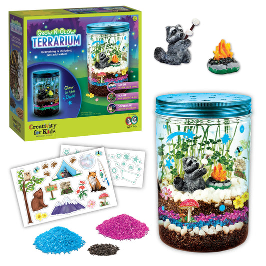 Creativity for Kids Grow 'N' Glow Terrarium complete kids plant growing and science kit