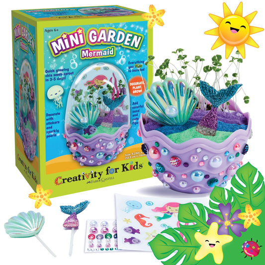 Creativity for Kids Mermaid Mini Garden grow your own kids gardening kit