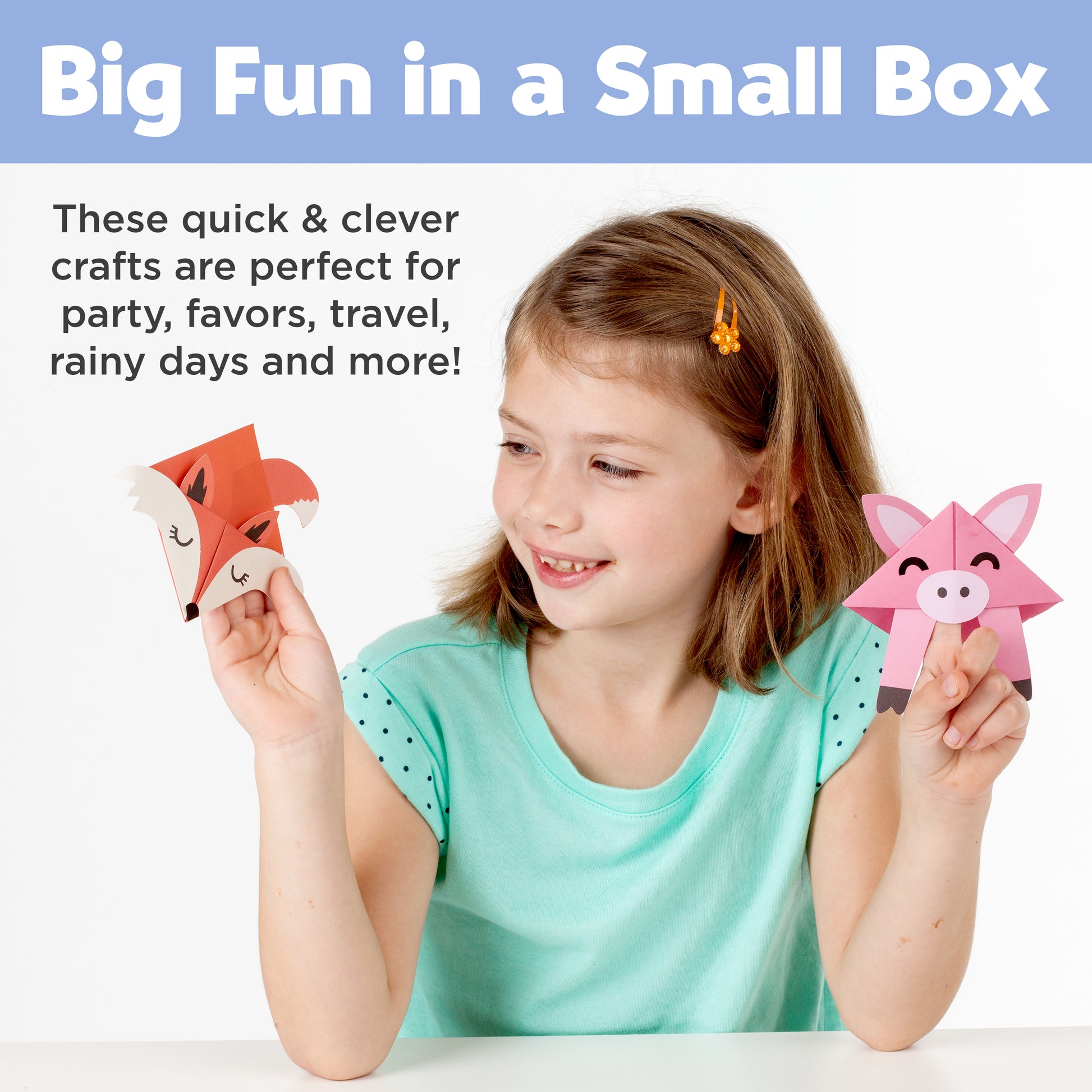 Child enjoying the Corner Creature Bookmarks mini craft activity