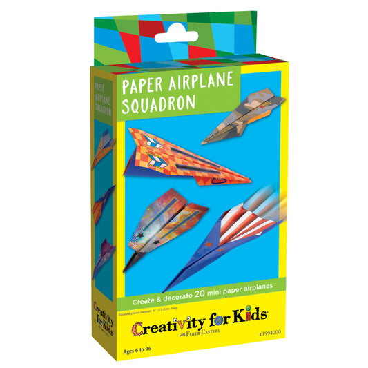 Creativity for Kids Paper Airplane Squadron craft kit to make and fly 20 paper airplanes