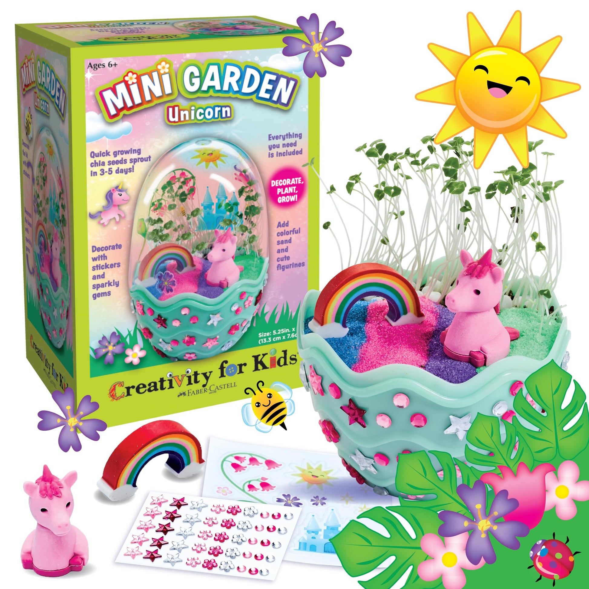 Creativity for Kids Unicorn Mini Garden grow your own kids gardening kit