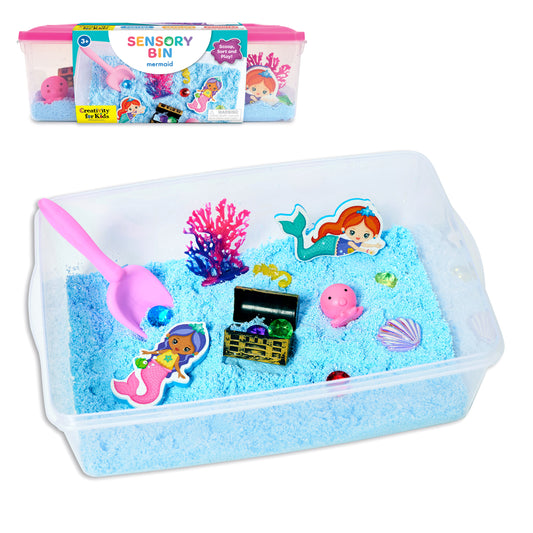 Creativity for Kids Mermaid Sensory Bin under-the-sea sensory play kit