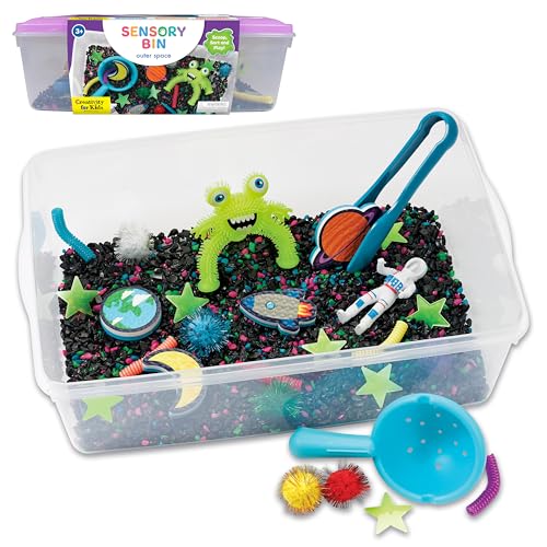 Creativity for Kids Space Sensory Bin outer space sensory play kit
