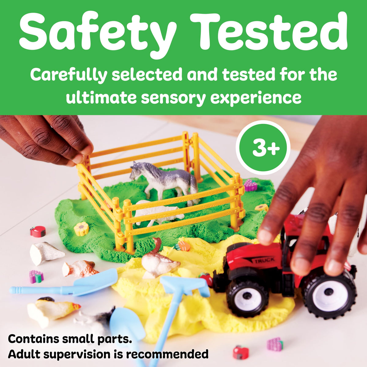 Safety tested Farm Sensory Pack with farm-themed sensory play pieces