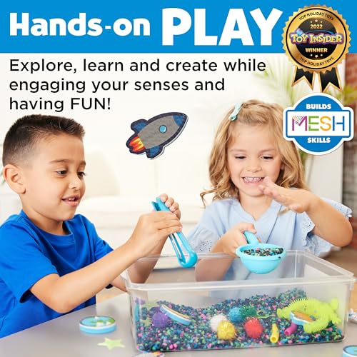 Children enjoying hands-on play with the Creativity for Kids Space Sensory Bin