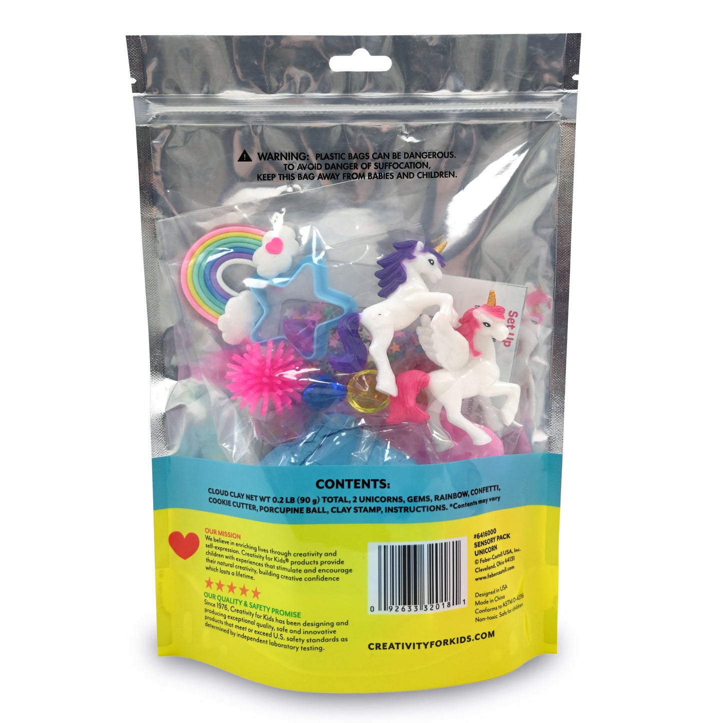 Unicorn Sensory Pack with reusable storage packaging